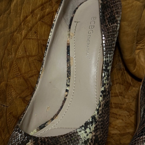 BCBGeneration Iridescent Snake Print Heels - Picture 7 of 7